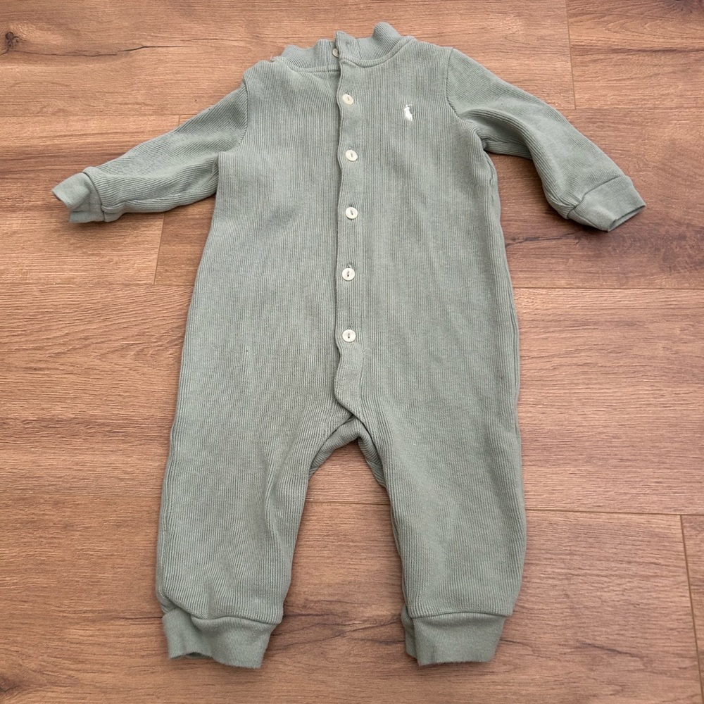 Ralph Lauren Sage Green Kids Footie